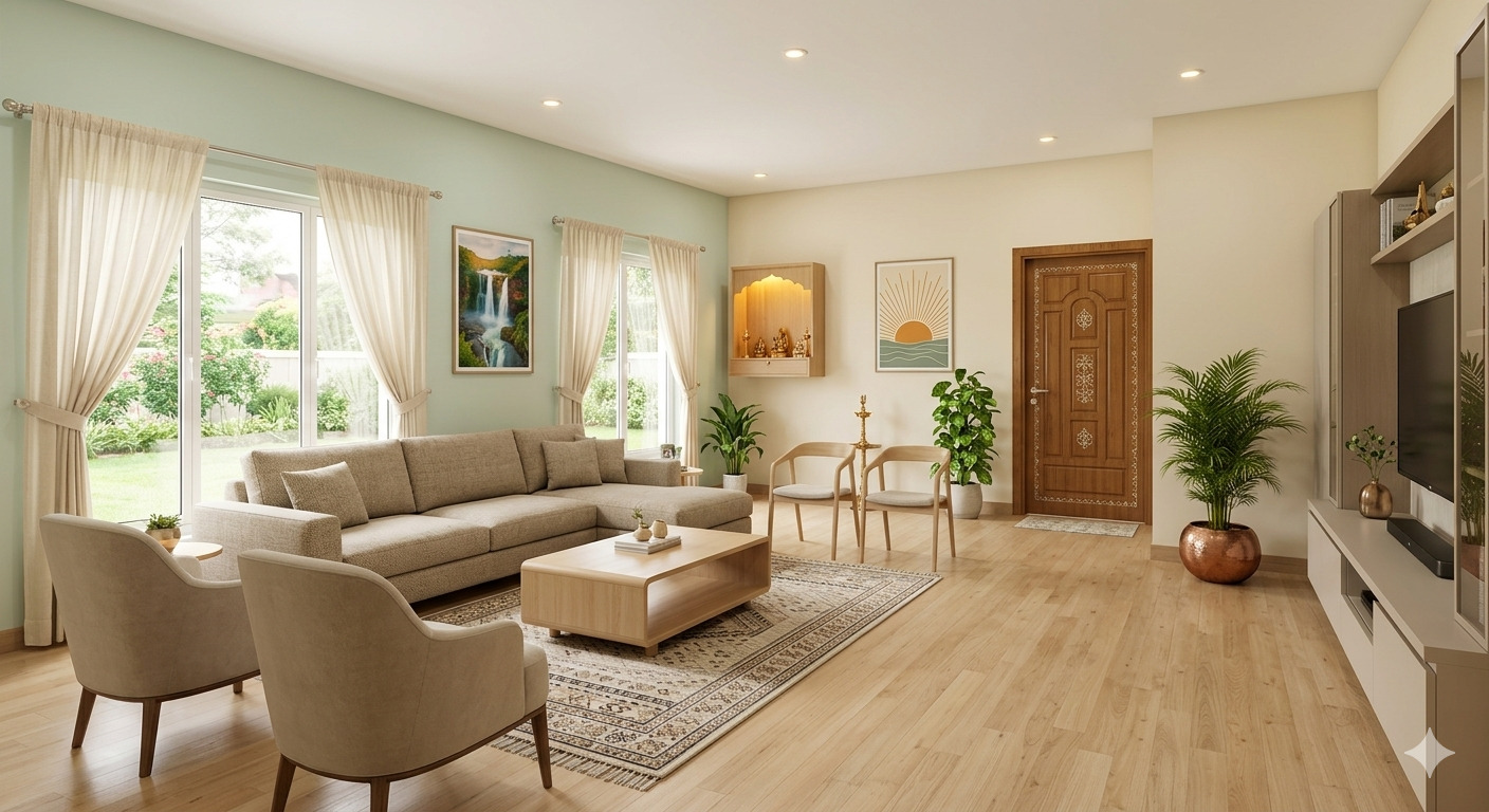 Structa 360 Vastu Living Room Interior Delhi